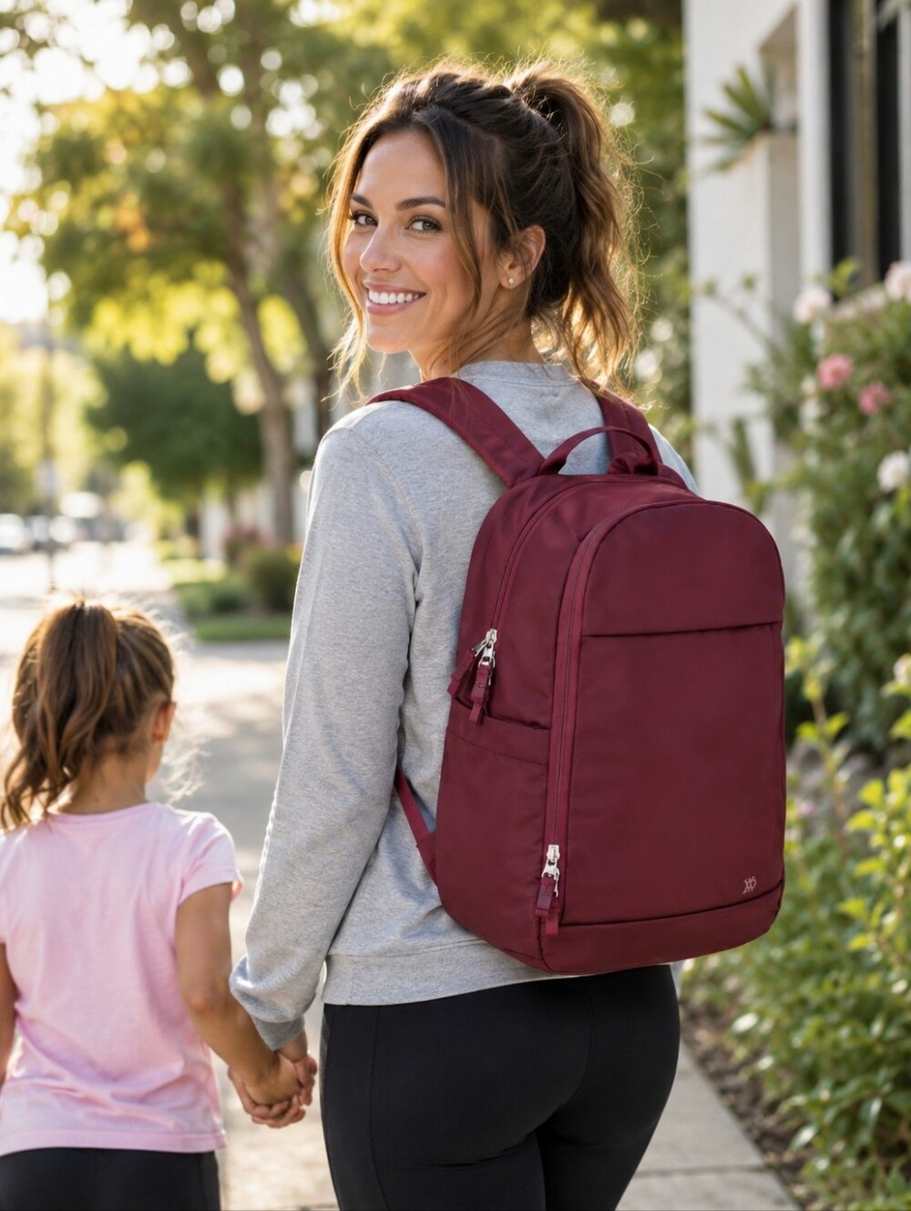 All in Motion Lifestyle Backpack Maroon mens womens unisex bags travel work NEW